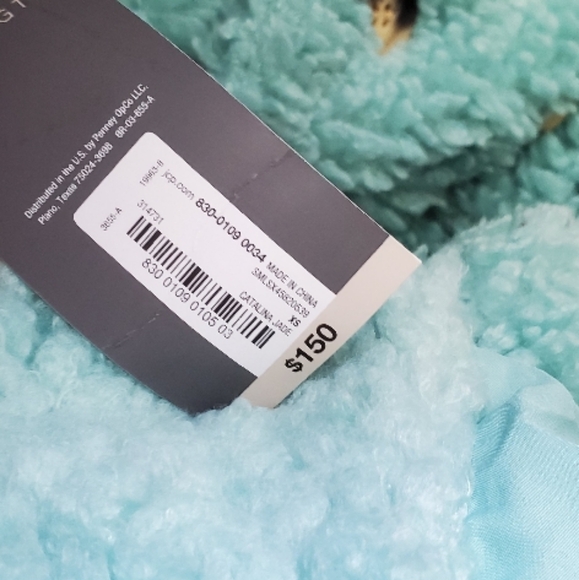 Worthington Turquoise Faux Fur Coat - Picture 2 of 3